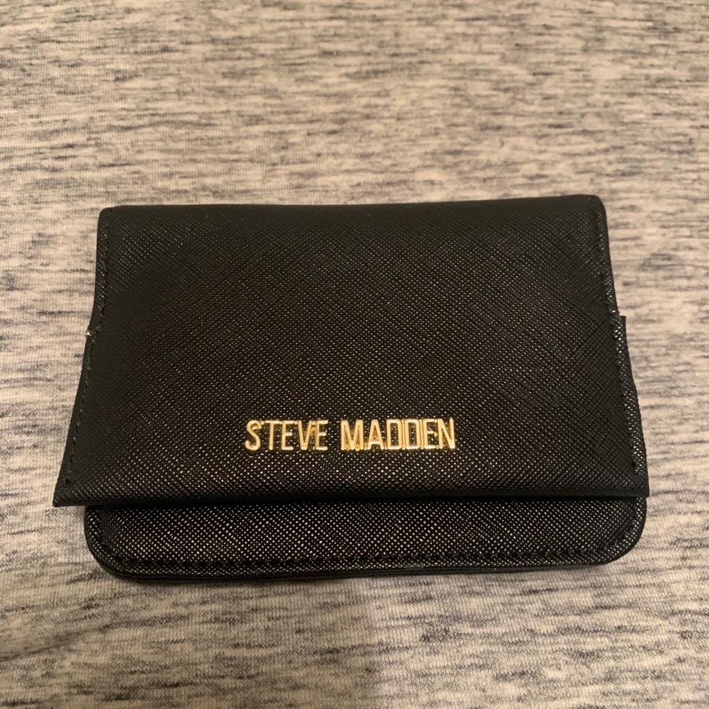 Steve Madden Black Small Wallet NWOT